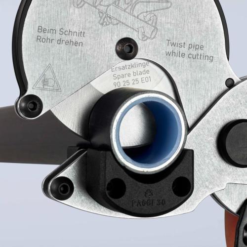 Knipex Pipe Cutter for Composite and Plastic Pipes Chrome-plated 210mm 90 25 25